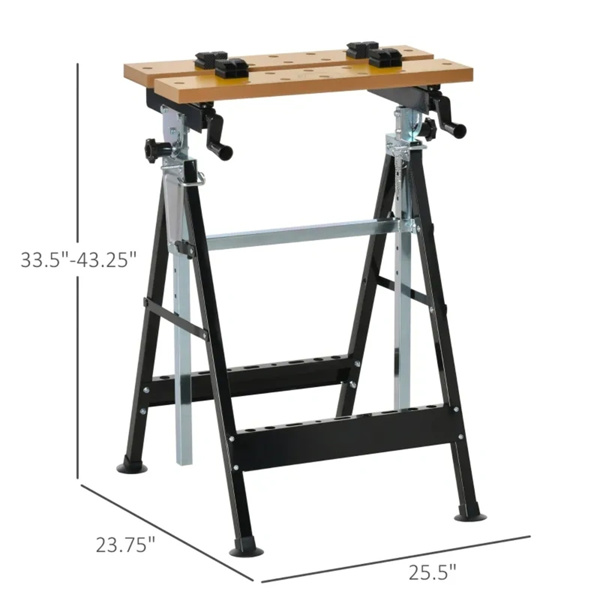 Carpenter workbench with protractor