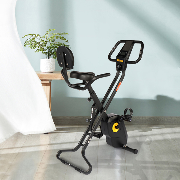 Home Folding Exercise Bike Black