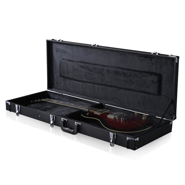 Electric Guitar Hard Shell Case Portable Square Guitar Case Hardshell for Standard Electric Guitars Black（No shipment on weekends）