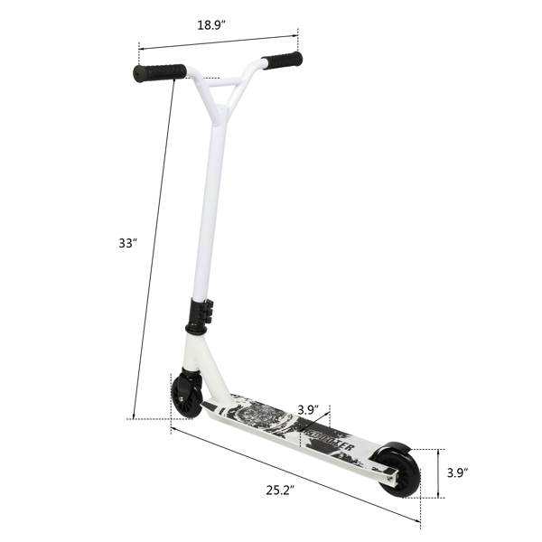 Pro Scooter for Teens and Adults, Freestyle Trick Scooter White