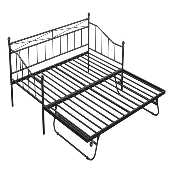 Metal Daybed with Pop-up Trundle