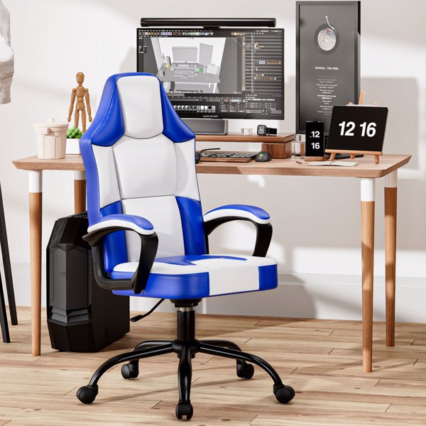 Gaming Chair, Video Game Chairs Breathable PU Leather, Comfy Computer Chair, Racing E-Sport Gamer Chair For Adults kids