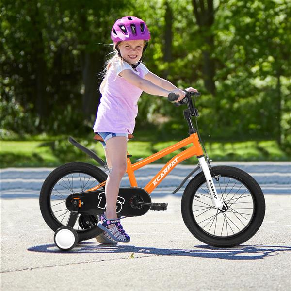 A16114 Kids Bike 16 inch for Boys & Girls with Training Wheels, Freestyle Kids' Bicycle with fender.