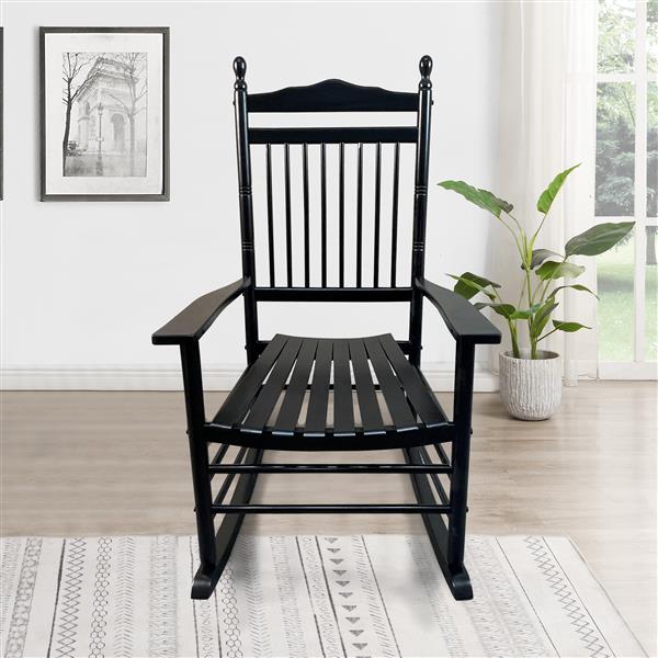 BALCONY PORCH ADULT ROCKING CHAIR - BLACK