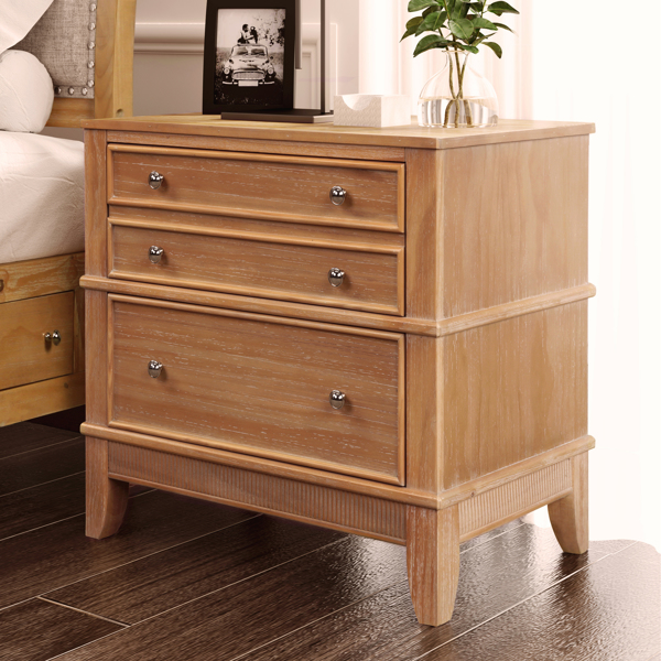 3-Drawer 3-Drawer Side Table for Living Room, Hallway, Entryway