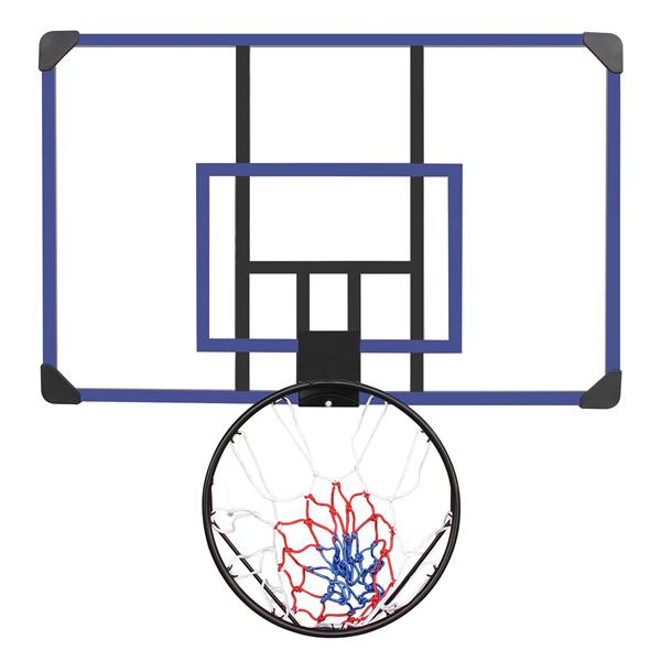 Wall-mounted basketball hoop, 45 x 29 inches shatterproof back, folding hoop, durable hoop and all-weather mesh for indoor and outdoor use