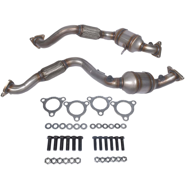 2x Front Catalytic Converters for Porsche Cayenne 3.6L V6 GAS DOHC 2008 2009 2010 95511303501 955113033AX