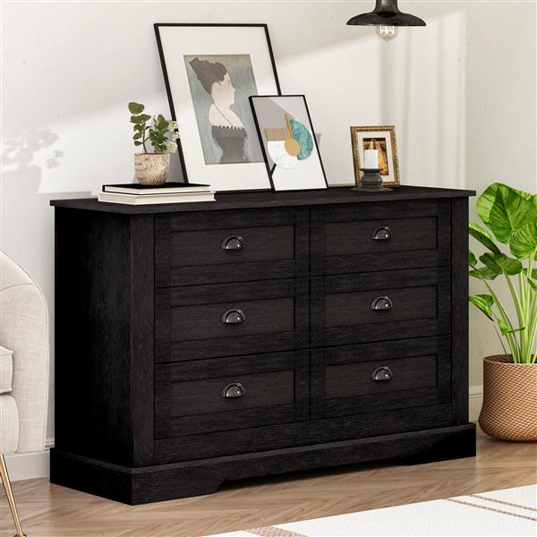 Drawer dresser cabinet,Sideboard,bar cabinet,Buffet server console,table storge cabinets,metal handle in the shape of a silver shell,for Dining Room,Living Room,bedroom,Kitchen Hallway,Color:Dark Gray