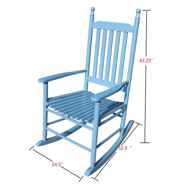 wooden porch rocker chair  blue