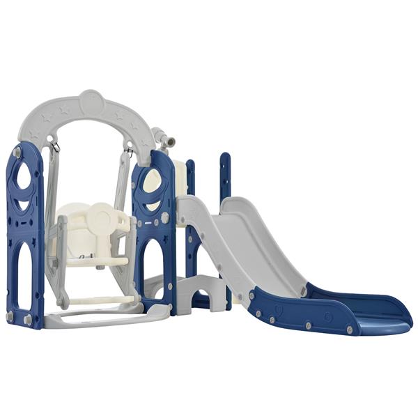 Toddler Slide and Swing Set 5 in 1, Kids Playground Climber Slide Playset with Telescope,  Combination for Babies Indoor & Outdoor