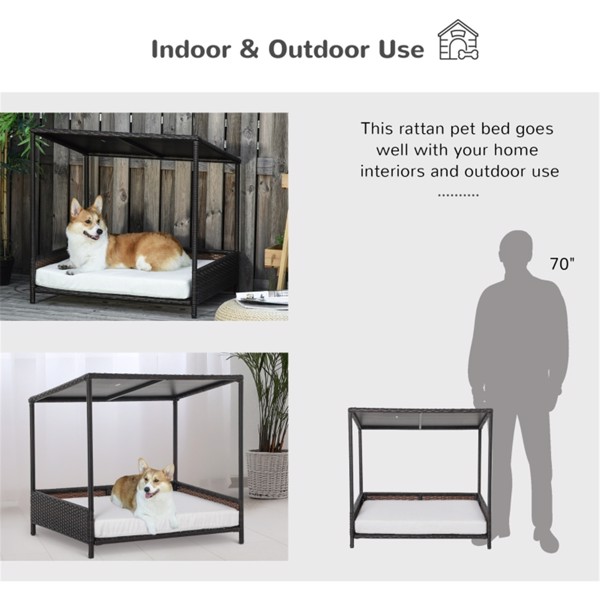 Dog Bed/ Dog House  /  Rattan Pet Sofa ( Amazon Shipping)（Prohibited by WalMart）