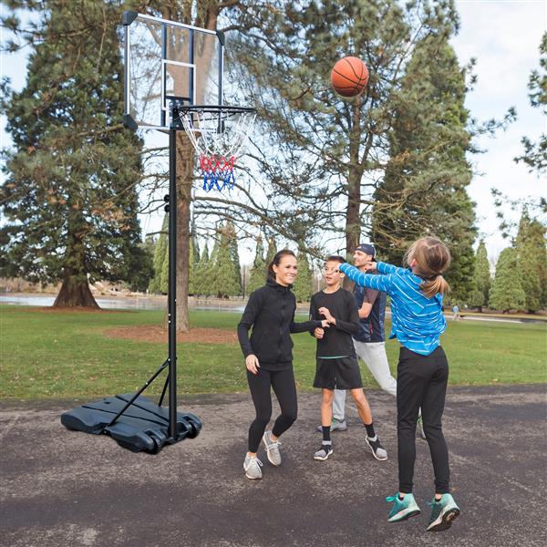 Portable Basketball Hoop Stand w/Wheels for Kids Youth Adjustable Height 5.4ft - 7ft Use for Indoor Outdoor Basketball Goals Play Set