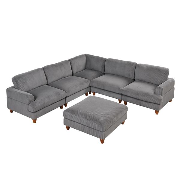 Modular Sectional Sofa with L Shaped Corner Sectional for Living Room, Office, Spacious Space