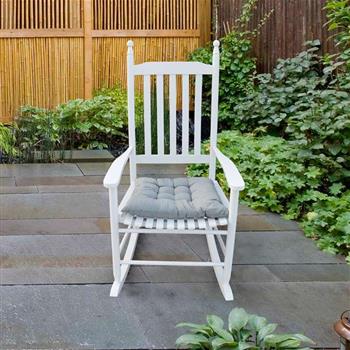 wooden porch rocker chair  WHITE, without mat