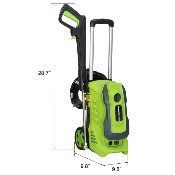 110V,1300PSI 201A 110V,1300PSI,1800W high pressure cleaning machine green