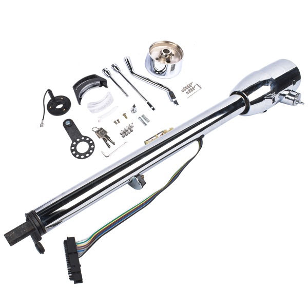 32" Chrome Stainless Tilt Steering Column with Key Auto Hot Rod R91004C-32"