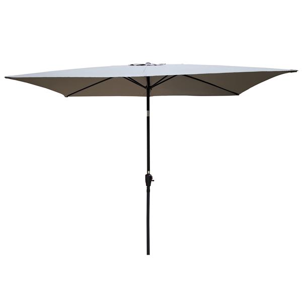 6 x 9ft  Patio Umbrella Outdoor  Waterproof Umbrella with Crank and Push Button Tilt without flap for Garden Backyard Pool  Swimming Pool Market