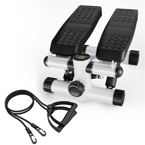 Steppers for Exercise, Stair Stepper with Resistance Bands, Mini Stepper with 330LBS Loading Capacity, Hydraulic Fitness Stepper with LCD Monitor, No Assembly Required