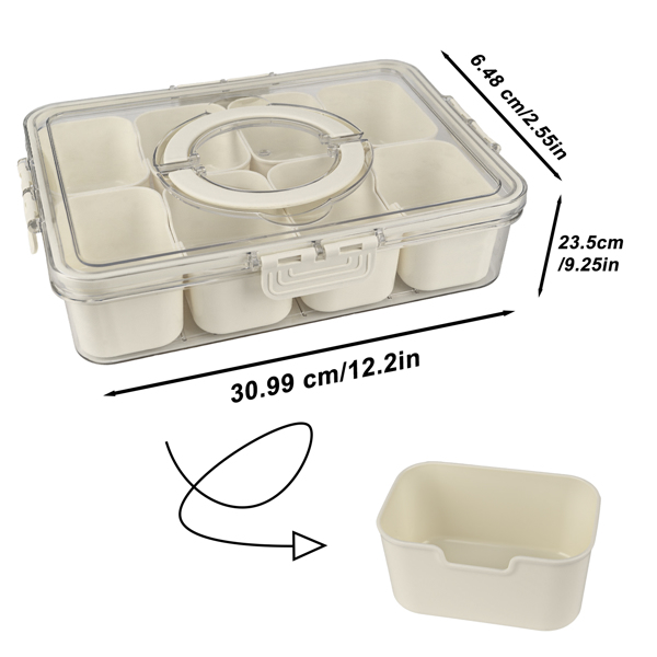 Divided Serving Tray with Lid and Handle【Shipment from FBA】