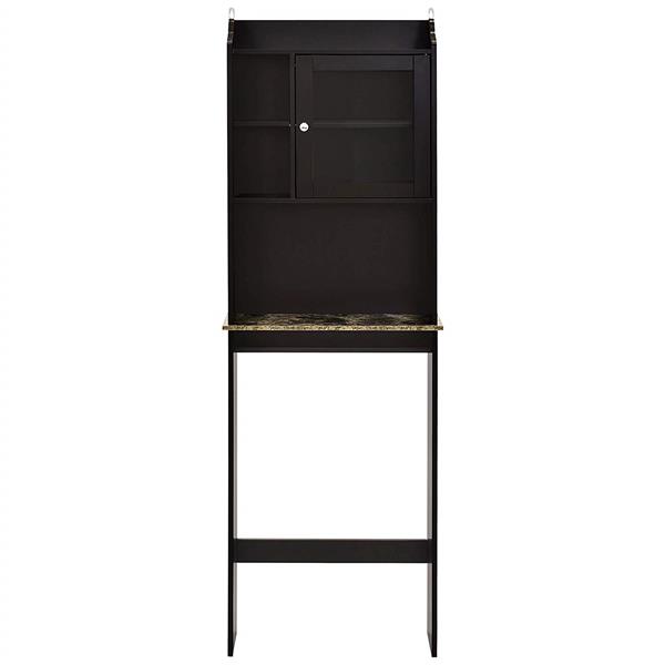 Modern Over The Toilet Space Saver Organization Wood Storage Cabinet for Home, Bathroom - Espresso