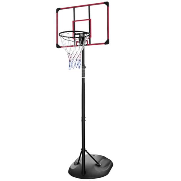 Portable Basketball Hoop Adjustable 7.5ft - 9.2ft with 32 Inch Backboard for Youth Adults Indoor Outdoor Basketball Goal Red