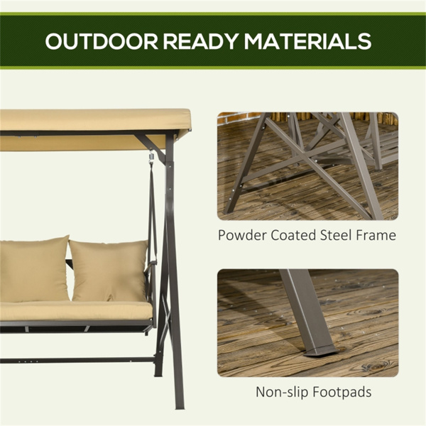 3-Seat Outdoor Porch Swing