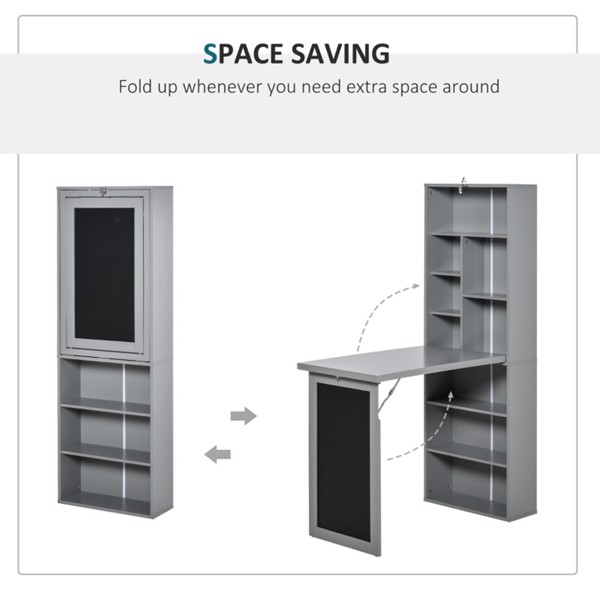 Wall Mount Desk Cabinet-Grey ( Amazon Shipping)（Prohibited by WalMart）