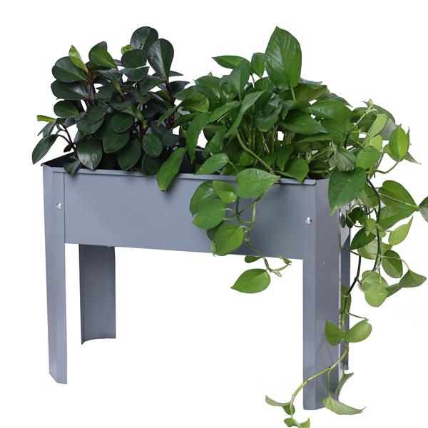 Elevated garden bed, metal elevated outdoor flowerpot box, suitable for backyard and terrace, large flowerpot, suitable for vegetable and flower