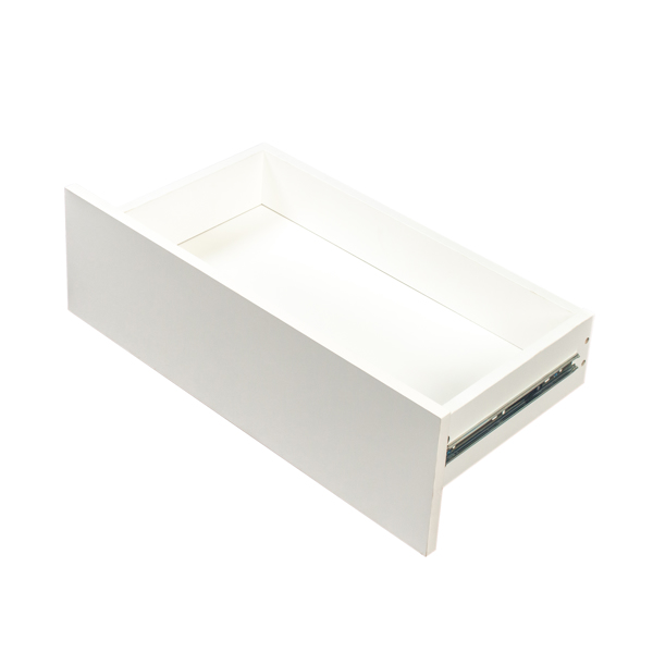 RGB LED Double Side Cabinet Bedside Table White