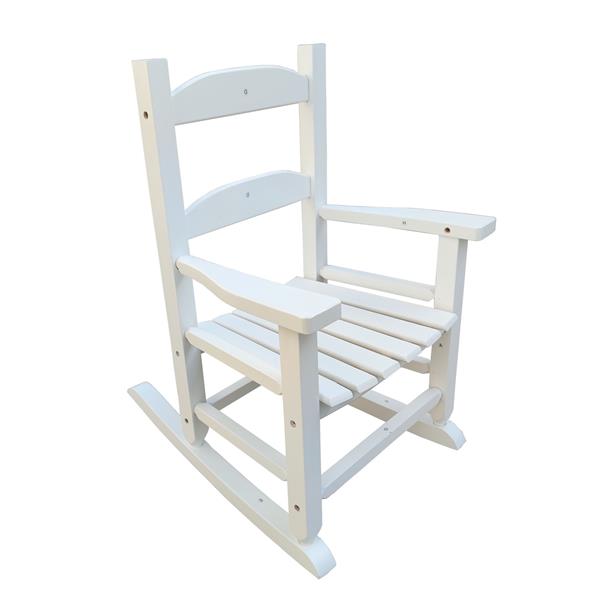 Children's rocking white chair- Indoor or Outdoor -Suitable for kids-Durable-populus wood