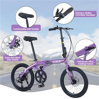 20\\" Folding Bike Aluminium Alloy Frame 8 Speed  City Bike