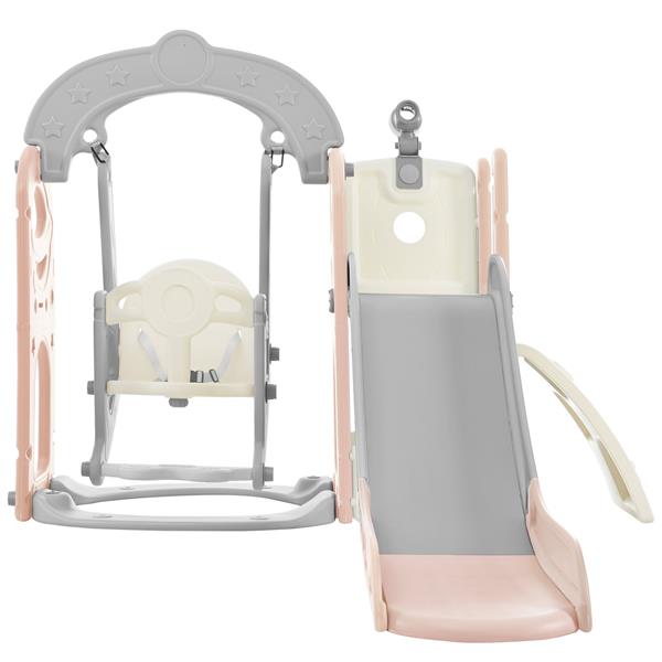 Toddler Slide and Swing Set 5 in 1, Kids Playground Climber Slide Playset with Telescope,  Combination for Babies Indoor & Outdoor