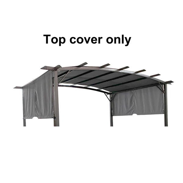 12x9 Ft  Universal Outdoor Pergola Replacement  Canopy Cover,Grey  [Sale to Temu is Banned.Weekend can not be shipped, order with caution]