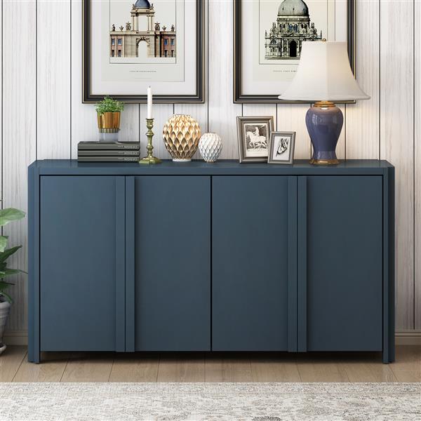 Designed Storage Cabinet Sideboard with 4 Doors , Adjustable Shelves, Suitable for Living Rooms,  Entrance  and  Study Rooms.