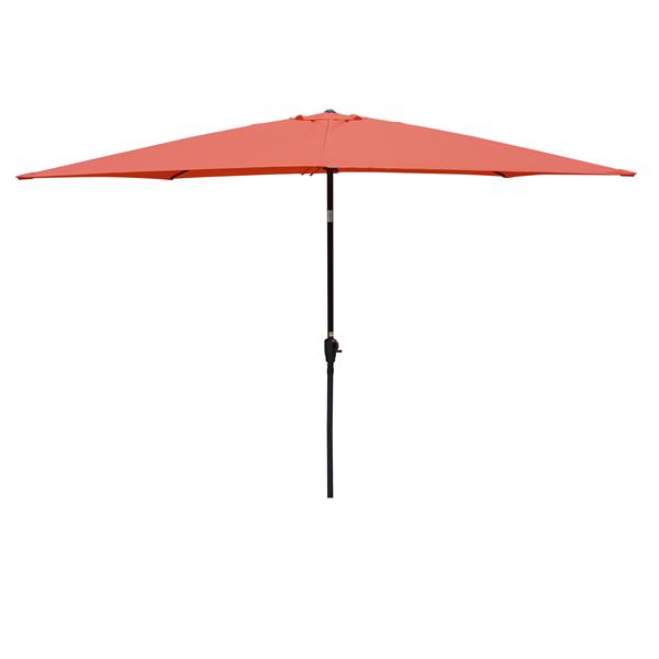 6 x 9ft  Patio Umbrella Outdoor  Waterproof Umbrella with Crank and Push Button Tilt without flap for Garden Backyard Pool  Swimming Pool Market