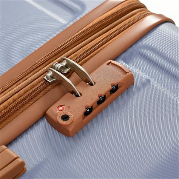 Luggage Sets New Model Expandable ABS Hardshell 3pcs Clearance Luggage Hardside Lightweight Durable Suitcase sets Spinner Wheels Suitcase with TSA Lock 20''24''28''(blue and brown)