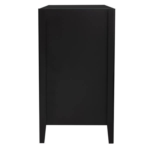 Featured Three-door Storage Cabinet with Metal Handles, Suitable for Corridors, Entrances, Living rooms, and Study rooms