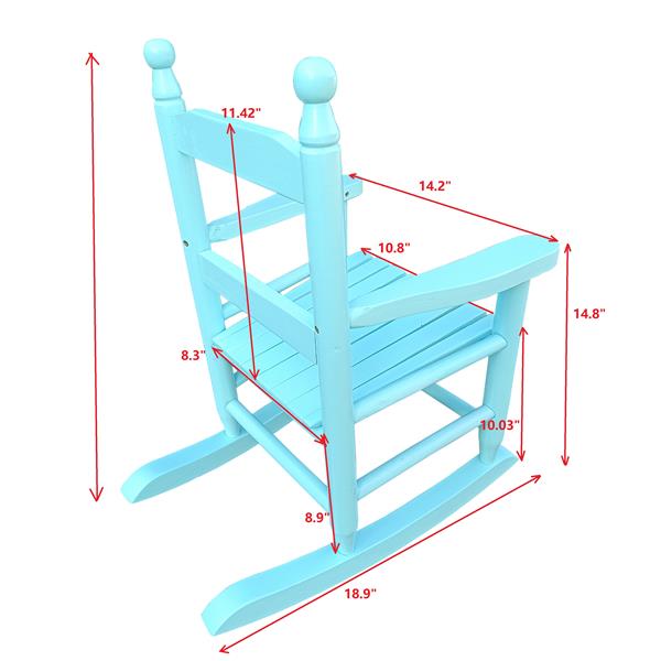 Children's rocking light Light Blue chair- Indoor or Outdoor -Suitable for kids-Durable