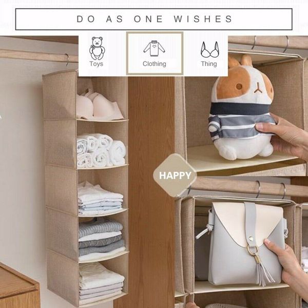 Tidy Hanger Hanging Wardrobe Storage Shelf Closet Organiser Clothes Shoe Box New