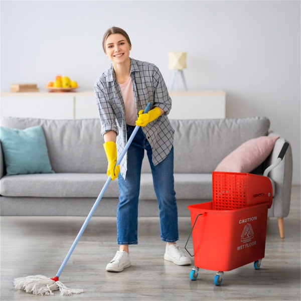 Cleaning bucket with wheels ( Amazon Shipping)（Prohibited by WalMart）