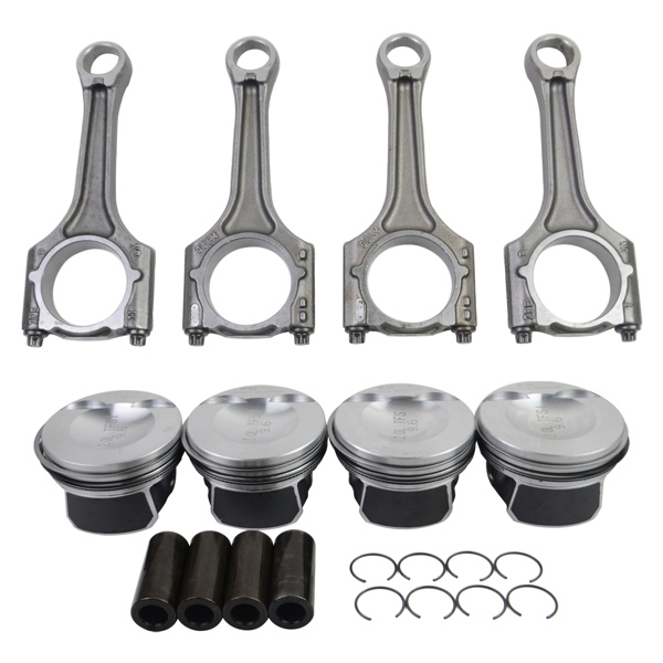 Pistons Connecting Rods 23mm Set For 2.0 TFSI Audi VW A4 Q5 Jetta GTI CAE CCTA 06H198401A 06J198401D