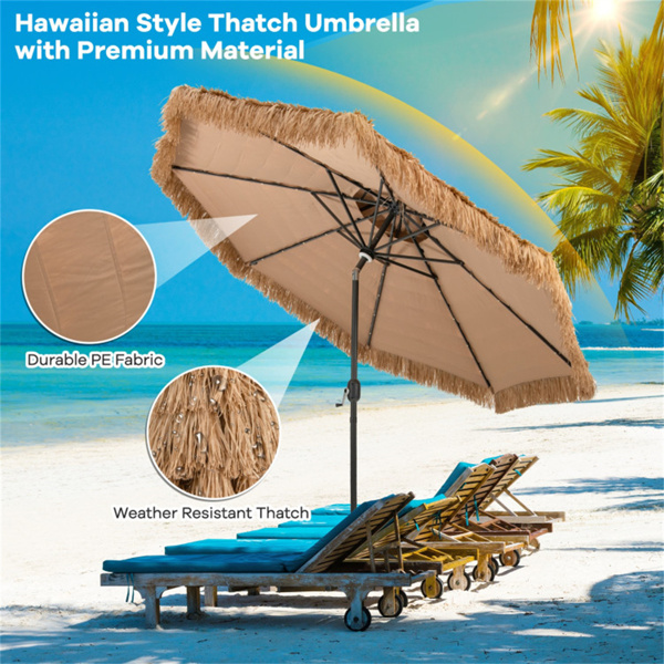 10 Foot Portable Beach Umbrella with Led Lights.