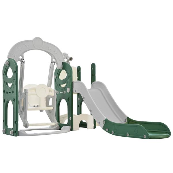 Toddler Slide and Swing Set 5 in 1, Kids Playground Climber Slide Playset with Telescope,  Combination for Babies Indoor & Outdoor