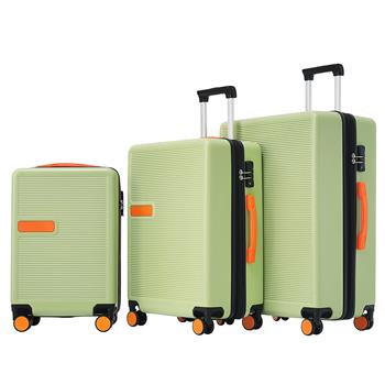 Contrast Color 3 Piece Luggage Set Hardside Spinner Suitcase with TSA Lock 20\\" 24\\' 28\\" Available