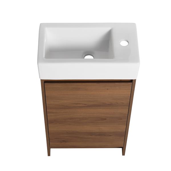 18 Inch  Bathroom Vanity With Single Sink, Soft Closing Doors, Suitable For Small Bathroom