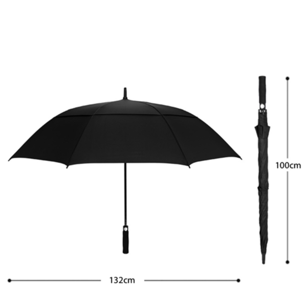 Extra Large Golf Umbrella Automatic Open Windproof Waterproof Dual Canopy Storm