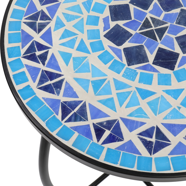 Artisasset Inlaid With Diamond-Colored Sea Mosaics With Round Terrace Bistro Tables