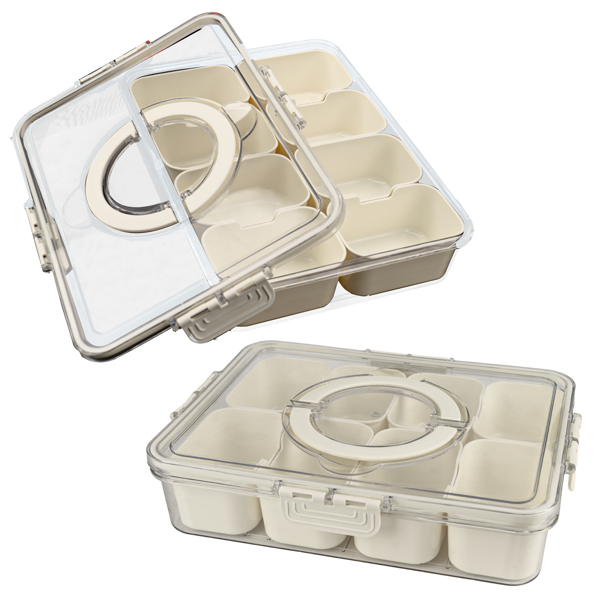 Divided Serving Tray with Lid and Handle【Shipment from FBA】