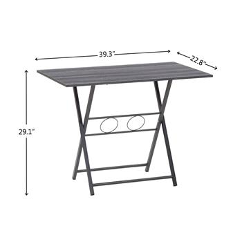 Small Foldable Desk for Small Spaces, Living Room Multifunctional Computer Table Writing Workstation for Home Office, No Assembly Required for Space-Saving