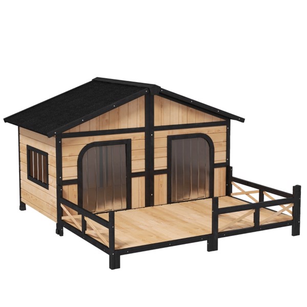 Dog House- Natural Wood 